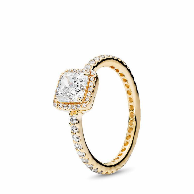 Pandora Australia Timeless Elegance Promise Ring - 14k Gold | KSIJAN937